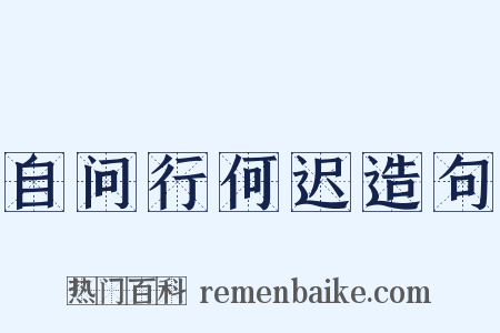自问行何迟造句是什么意思的图片